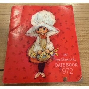 Vintage 1972 Hallmark Date Book – Schmidt's Pharmacy Elkader Iowa – Mostly Blank